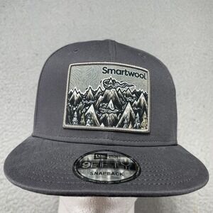 New Era Smartwool Hat Cap Snap‎ Back One Size Mens Gray 9FIFTY Hiking Outdoor